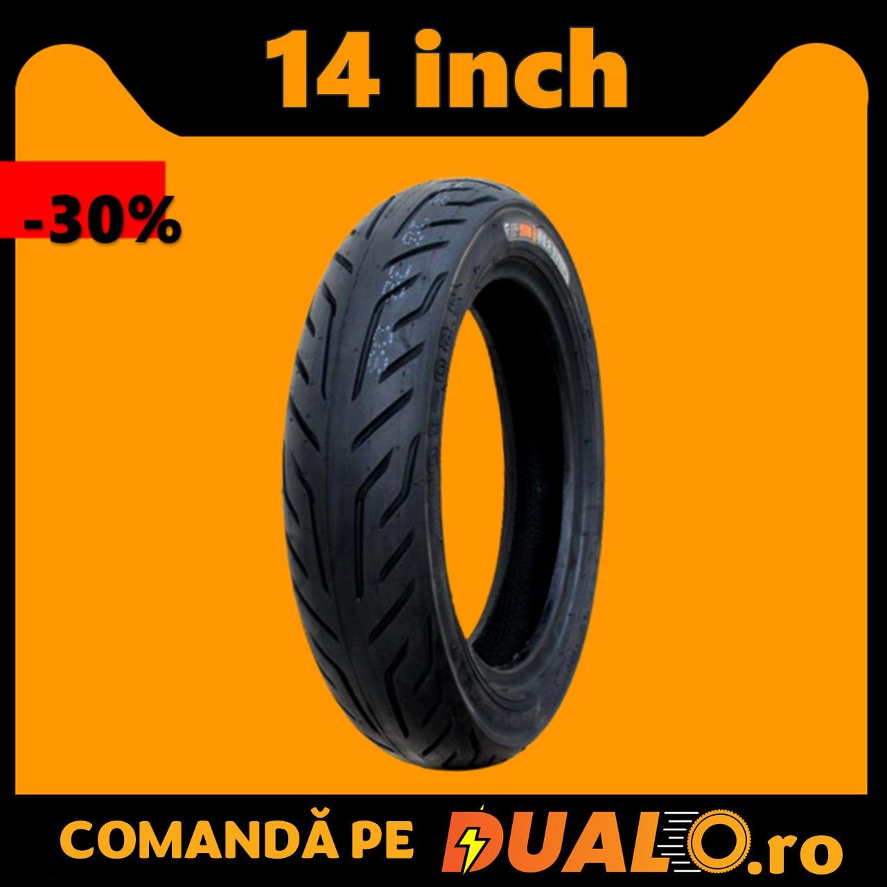 Cauciuc Tubeless 14 inch pentru Scuter Trotinete Moped Electric