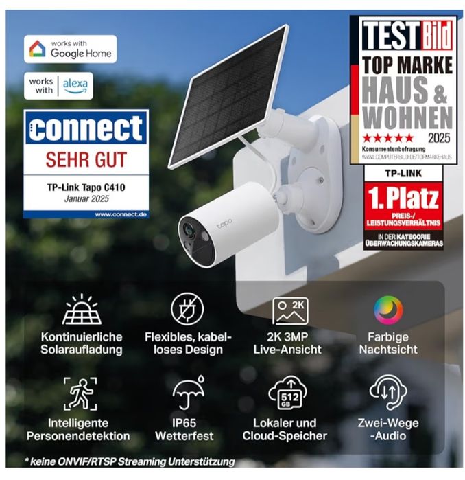 Cameră Solară de Supraveghere 2K 3MP cu panou solar Tapo tp-link