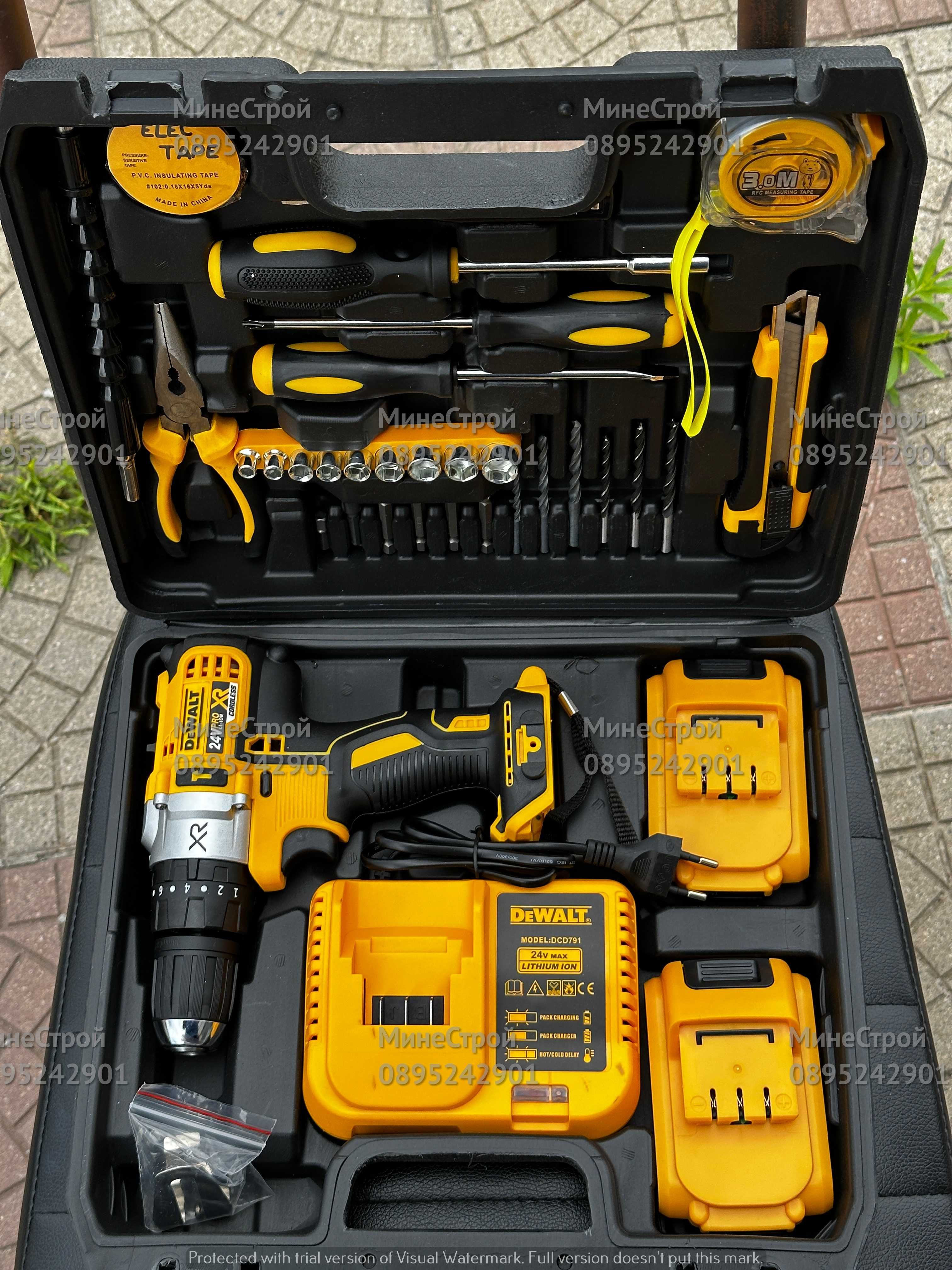 Акумулаторен ударен винтоверт DeWalt XR 24V 6Ah с 2 батерии Девалт ПРО