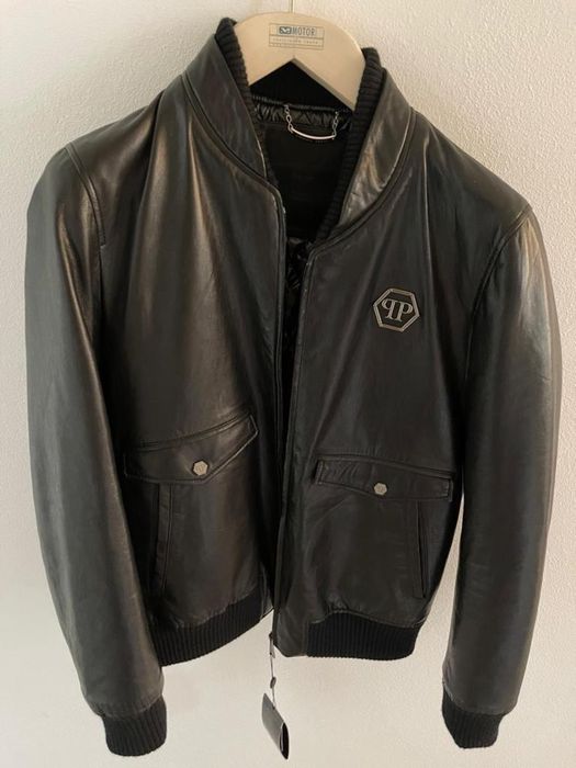 Geacä piele neagra Philipp Plein