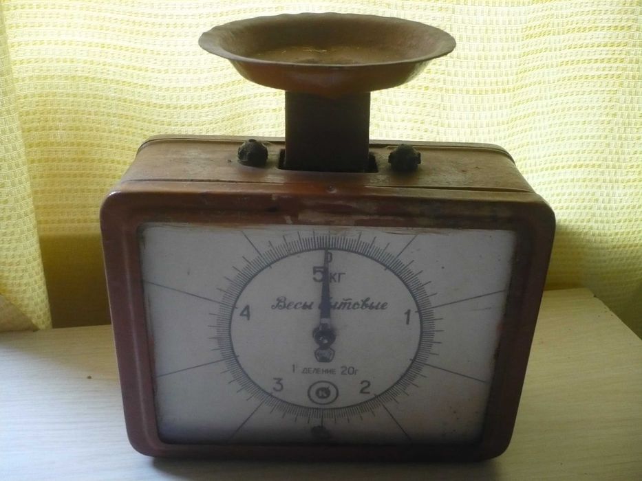 Весы, бытовые, механические до 5 кг советского производства