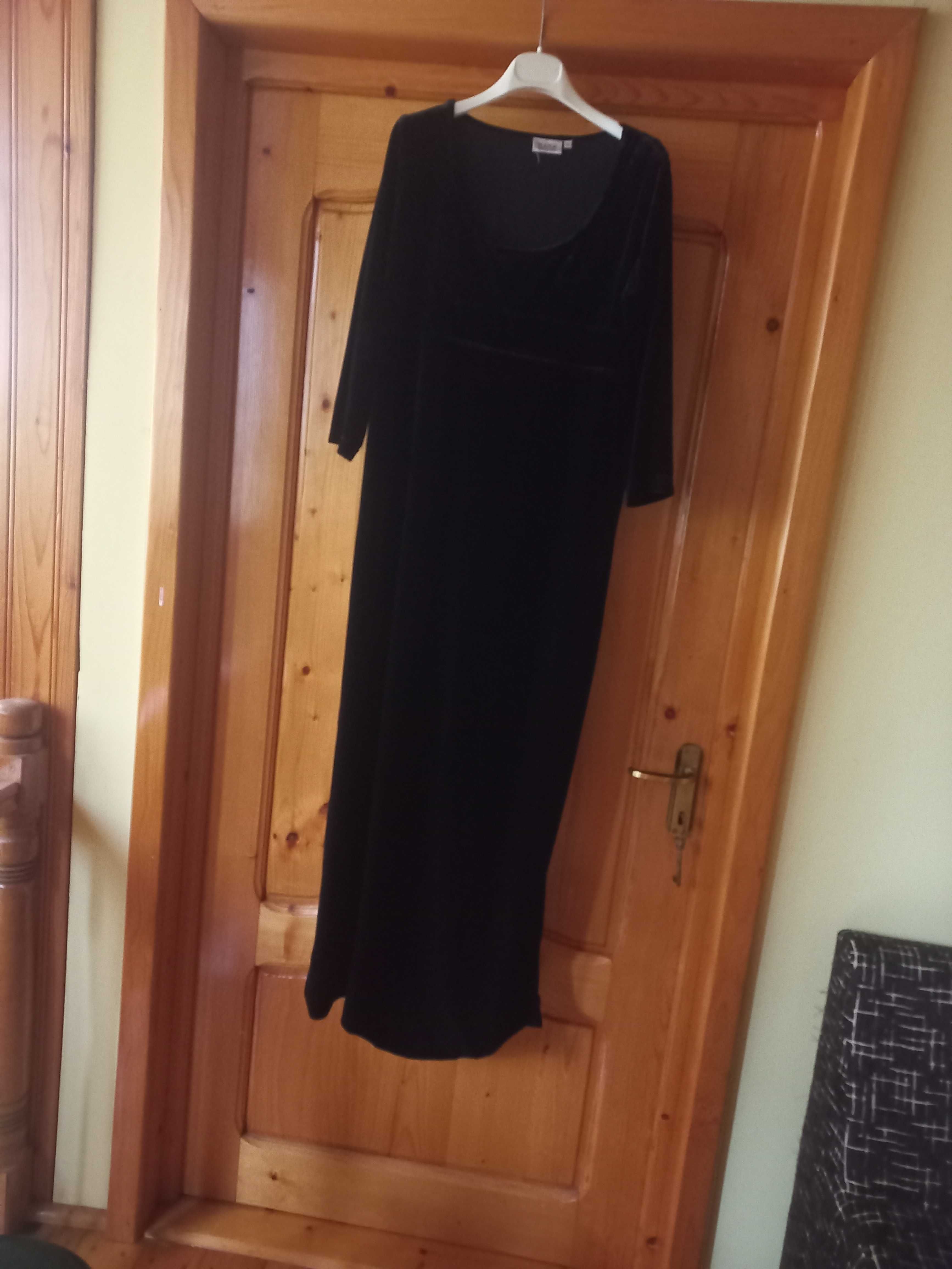 Rochie lungă  catifea  HM Mama L neagră