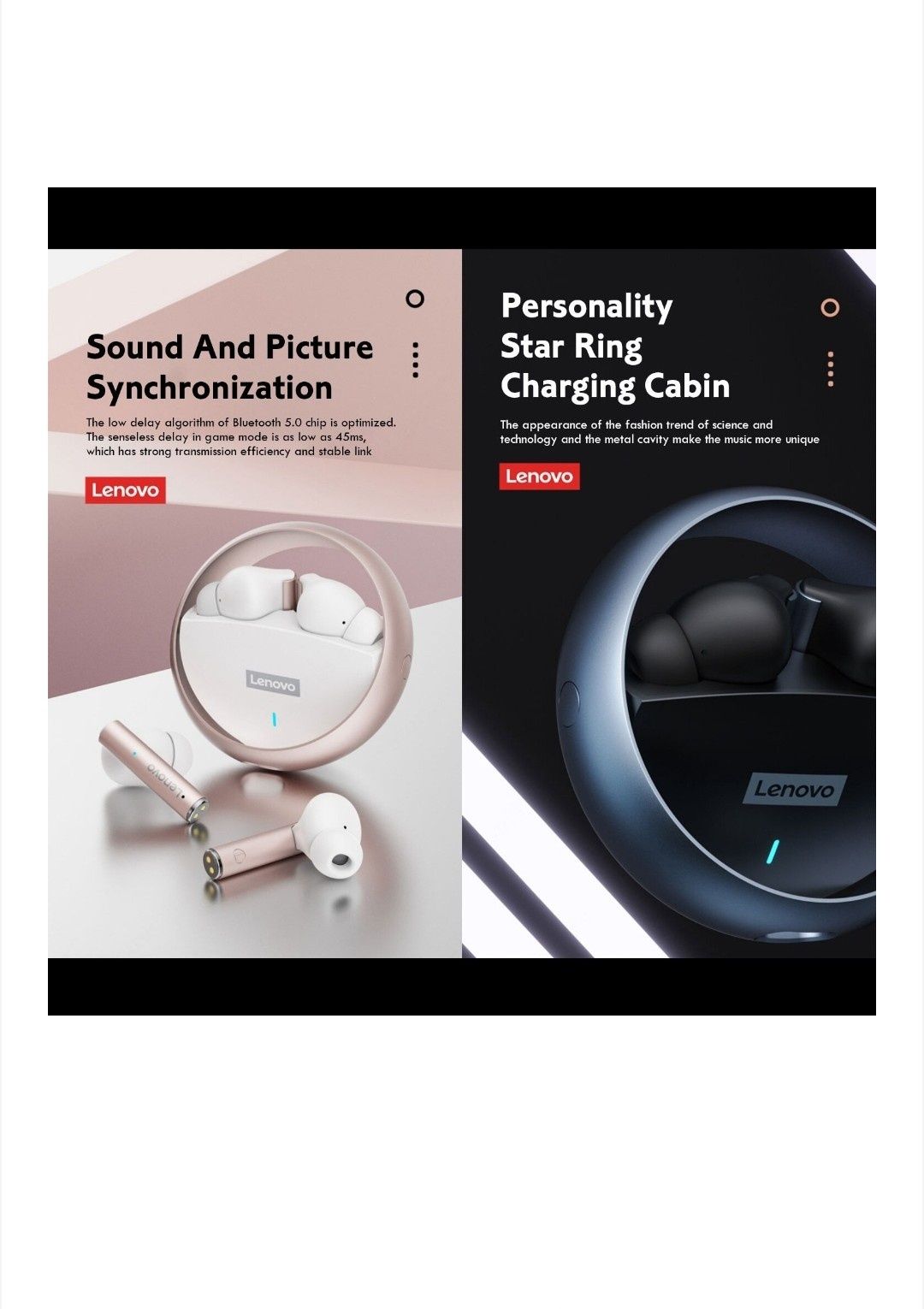 Lenovo Buds тапи аудио слушалки
