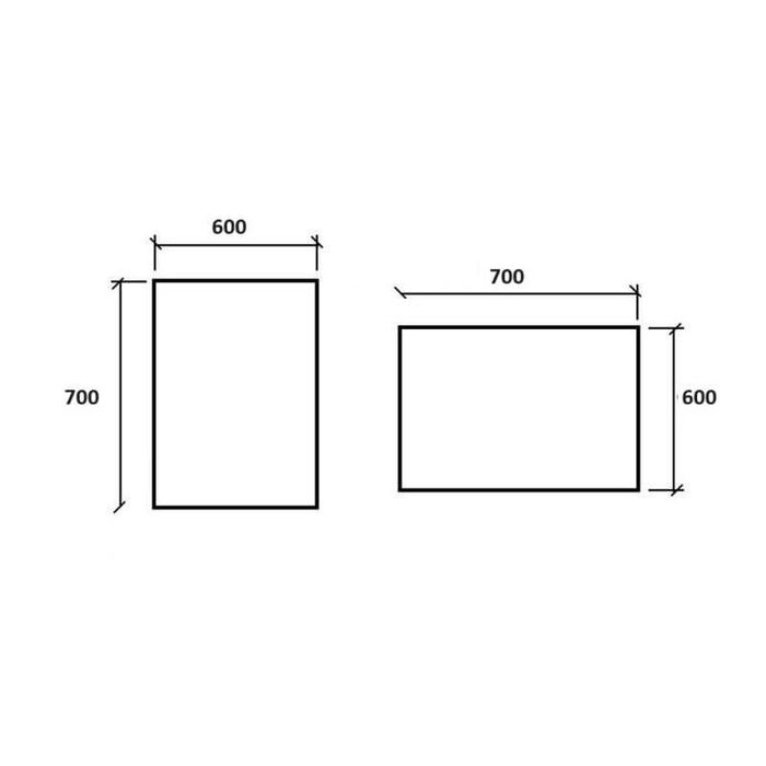 Oglinda baie, Stefi Dor, Soul, dreptunghiulara, orizontala, 60x70 cm