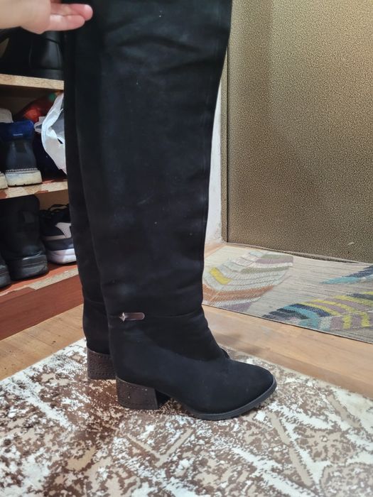 Продам ботфорты, зима, натуральная замша, размер 38