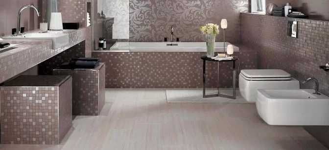 Плитка ПВХ для ванной комнаты.