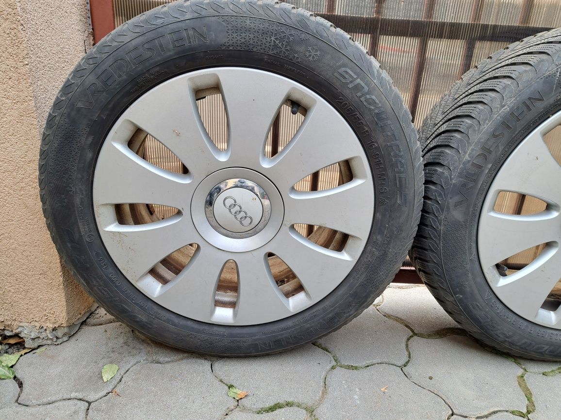 Jenti Aliaj AUDI cu 5 gauri + anvelope iarna