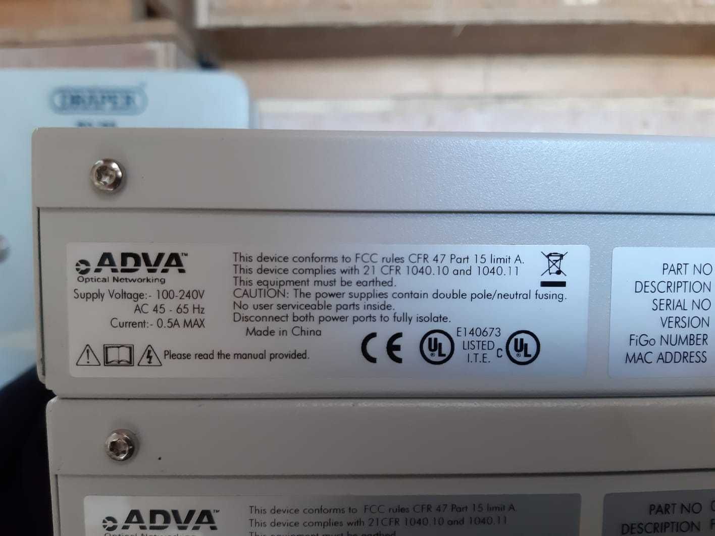 ADVA FSP150CP Optical Fibre Access Switch F150/BT-/CP/GIG/2AC