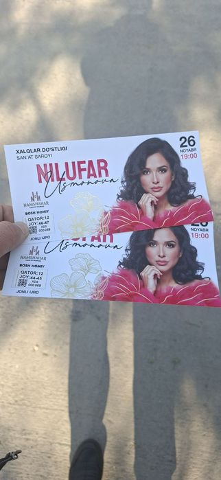 Nilufar Usmonova konsert bileti