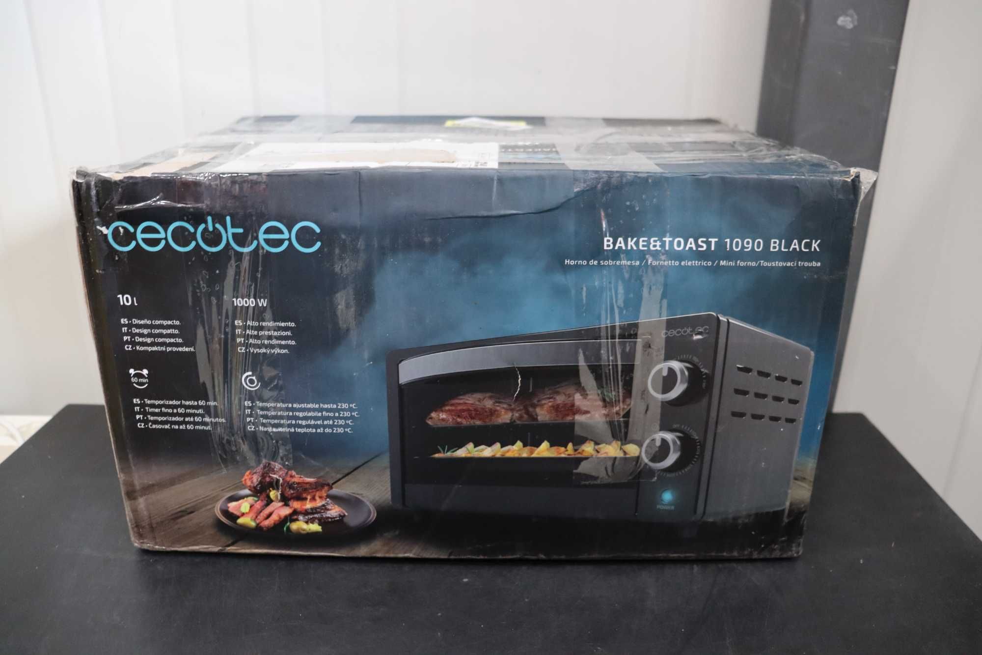 Cecotec Bake&Toast 1090 Черна настолна фурна 10L 1000W, лек ДЕФЕКТ
