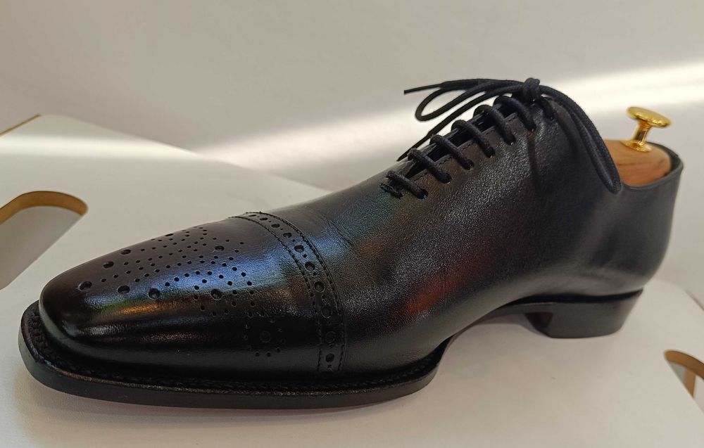 Pantofi de lux 41 41.5 42 oxford GREVE NOI lucrati manual piele natura