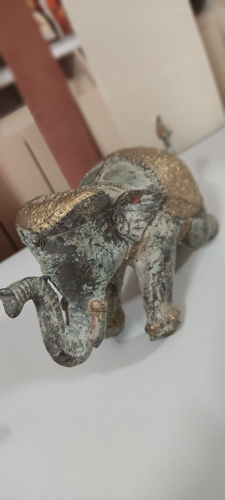 Elefant vintage bronz