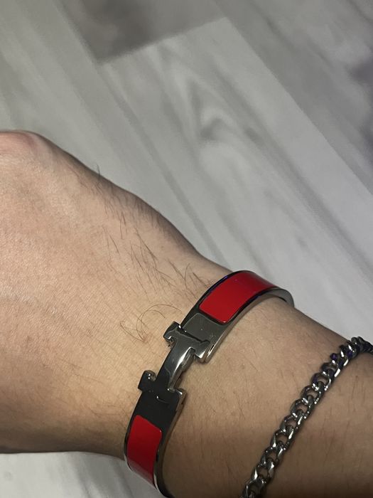 Bratara Hermes Buckle Bracelet Red/Rosu