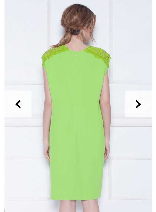 Rochie Nissa verde neon cocktail 40