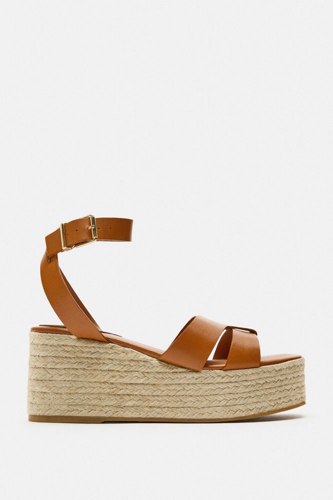 Sandale piele naturala Zara platforma