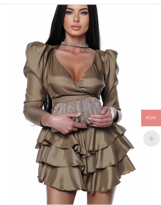 Rochie Prive Boutique Ruffle Dress Nude