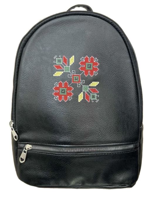 Дамска кожена раница с шевица