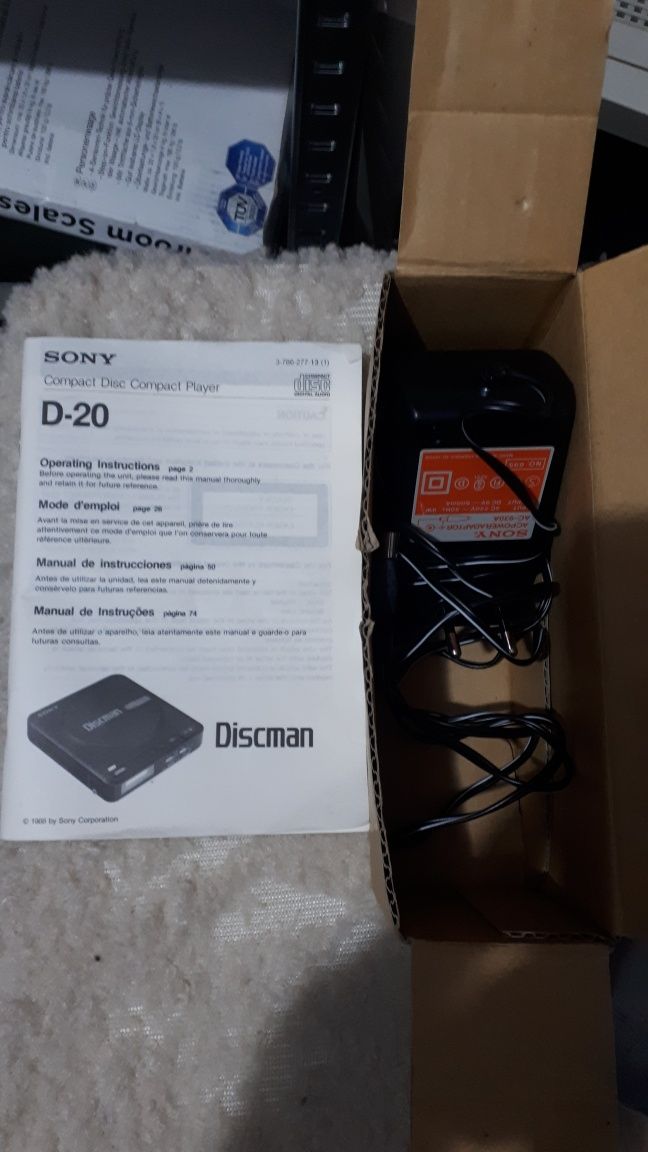 Cd-player Sony D-20 DiscMan Nou Vintage
