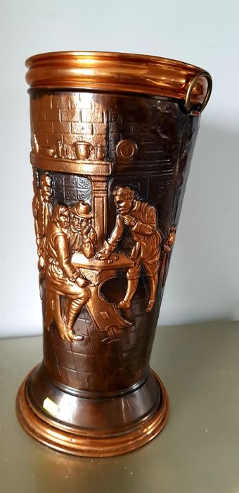 Suport vechi din alamă/bronz/lemn pentru umbrele