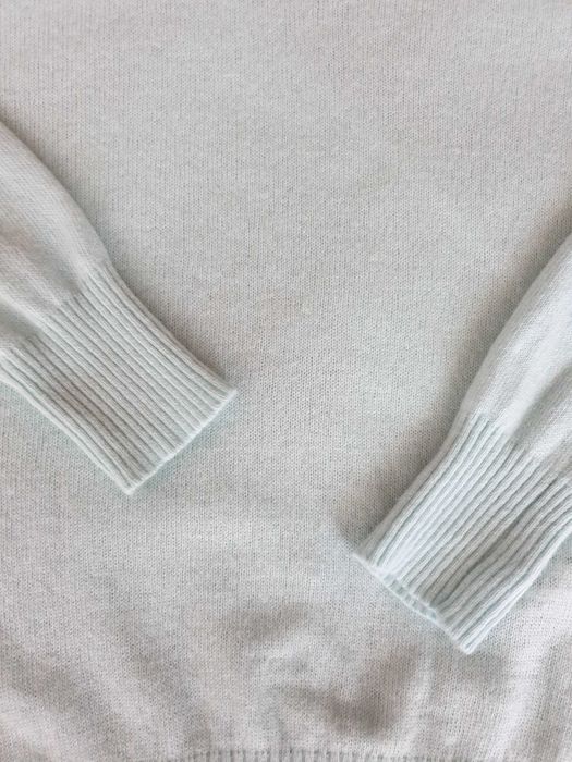 Pulover mix lana angora casmir albastru Benetton