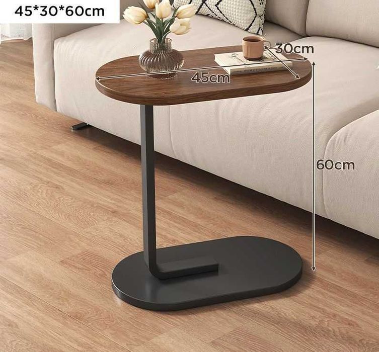 Masuta de cafea cu picior pentru pat/canapea , maro 40 x 28 x 55.5 cm