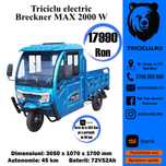 Triciclu electric cu cabina Breckner Max 2000 W fara permis