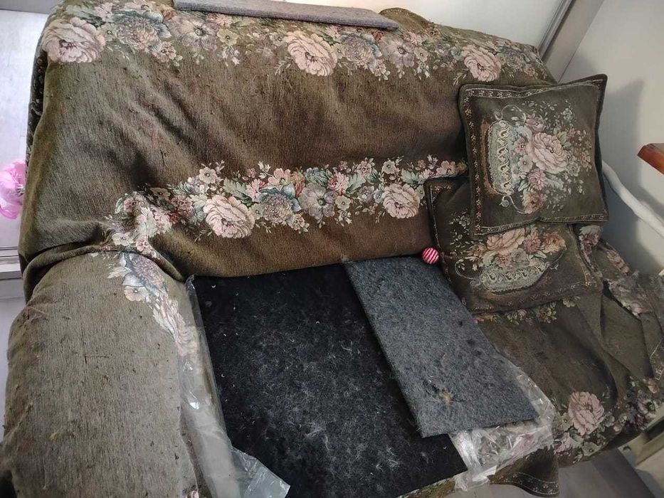 Софа бирюзовый велюр б/у