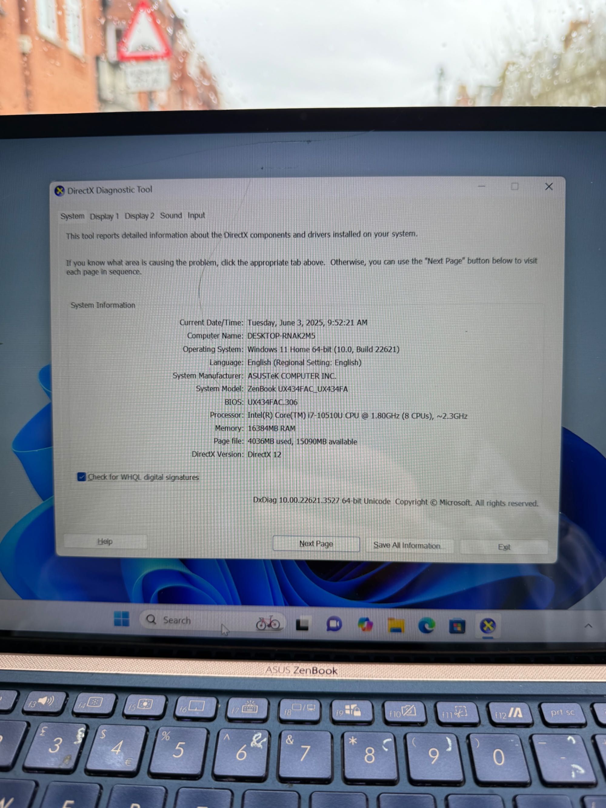 Лаптоп Asus Zenbook i7 10(generation)