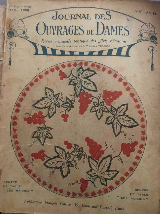 vand 20reviste vechi frantuzesti "Journal des Ouvrages de Dames" Paris