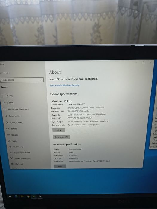 Laptop Dell Precision 3591