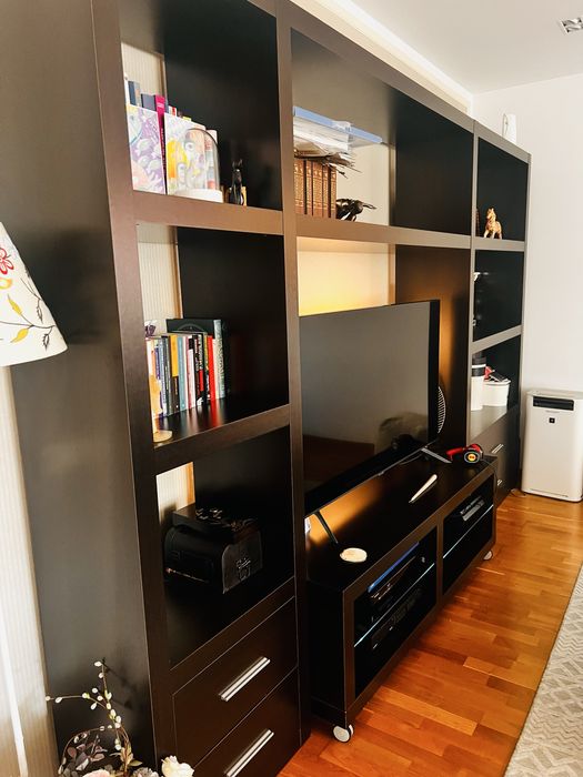 Biblioteca MOBEXPERT + masuta de cafea wenge