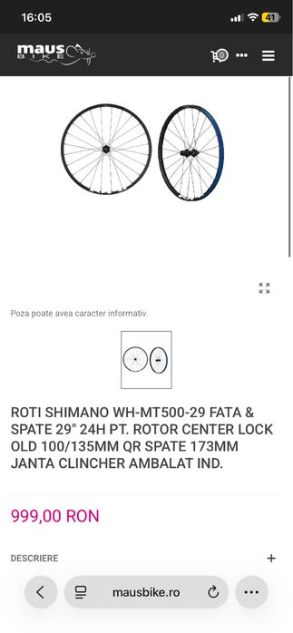Set roti 29 Shimano - CA NOI
