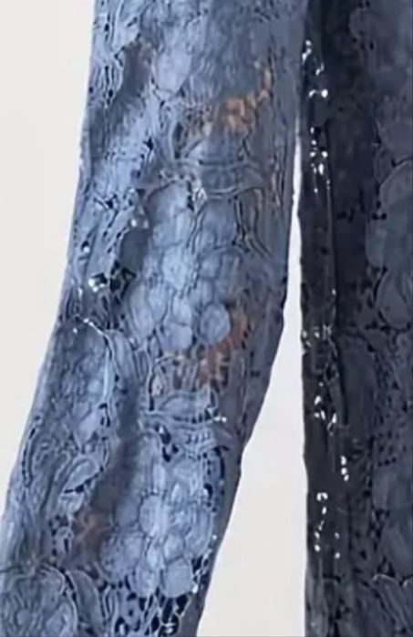 Дамски дънки с дантела