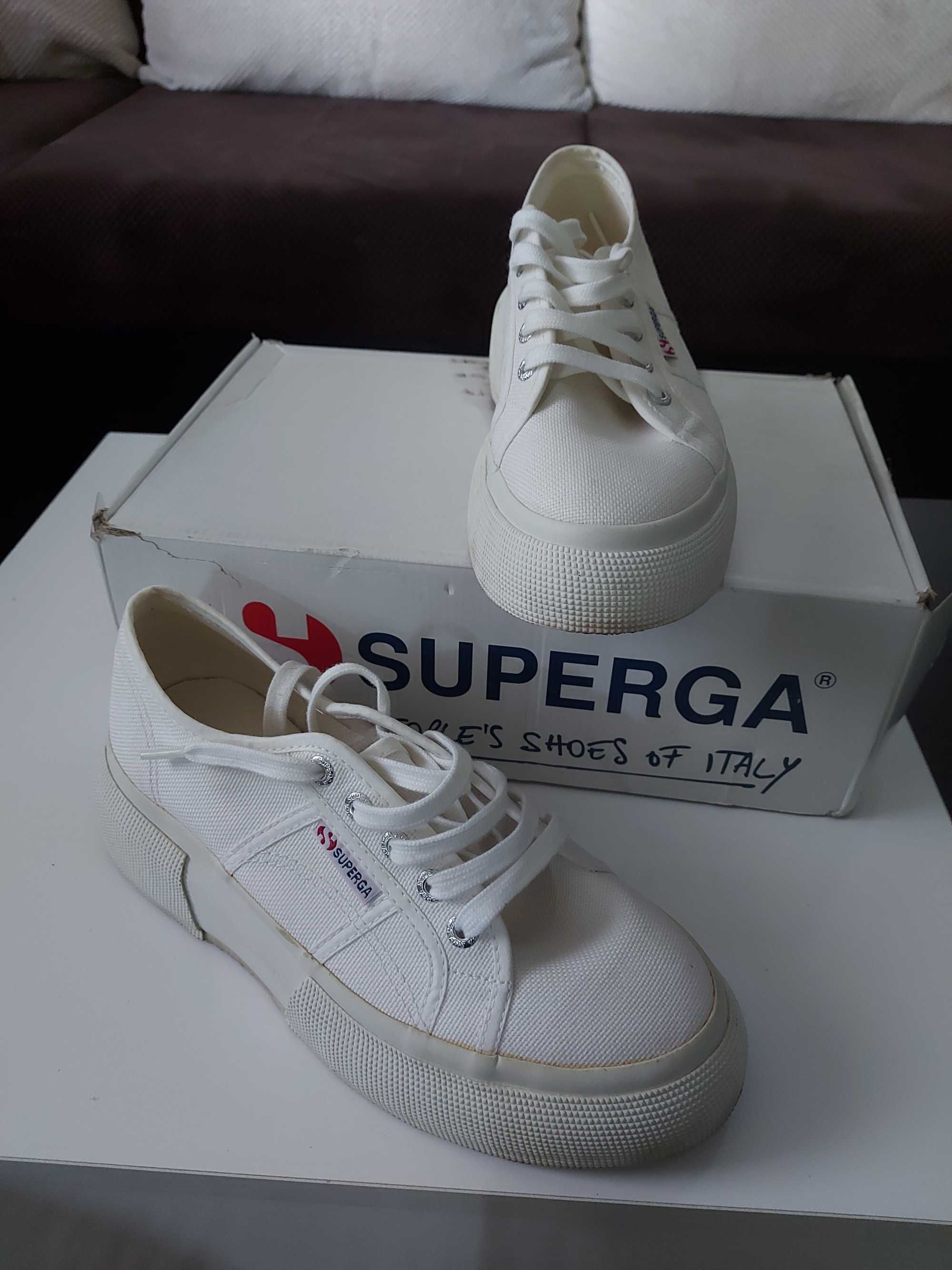 Оригинални бели кецове на Superga * модел 2287 cotu * номер 37