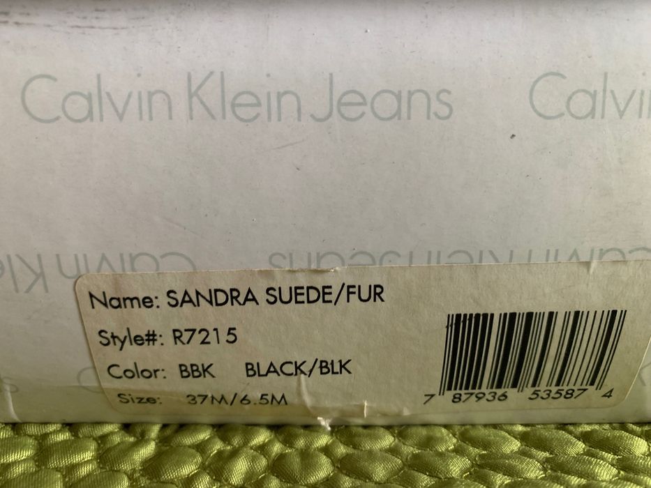 Cizme piele neagră Calvin Klein