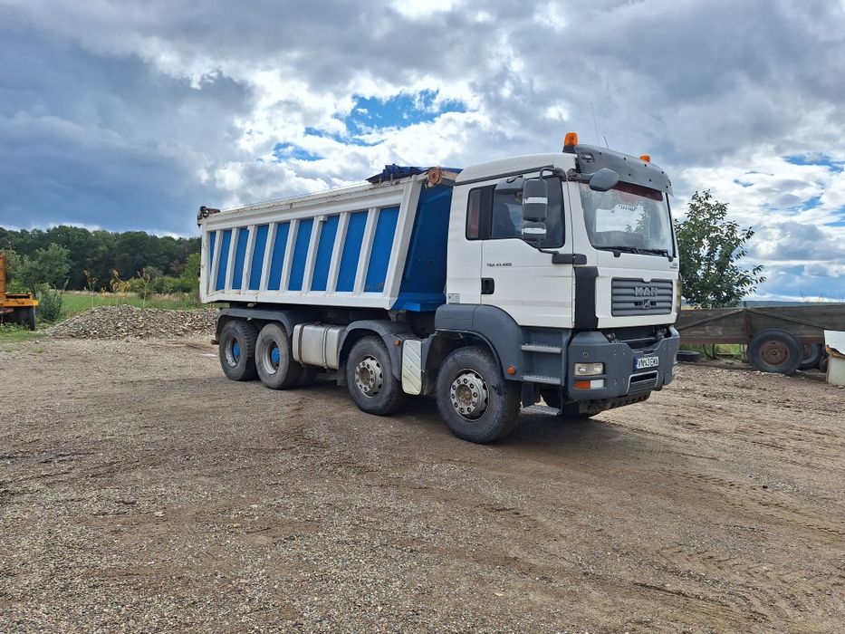 Vând man tga 8x4 excavator case buldoexcavator fiat și trailer