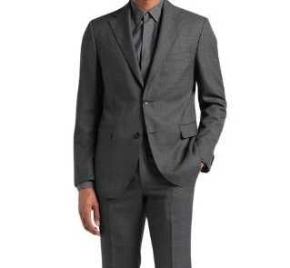 Sacou blazer 54 XXL de lux Eduard Dressler lana luxury gri inchis
