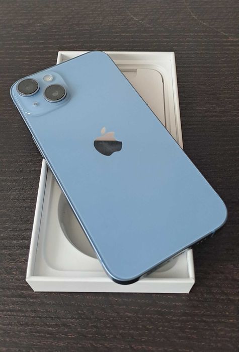 iPhone 14, Blue, 256GB, перфектно състояние + бонус аксесоари