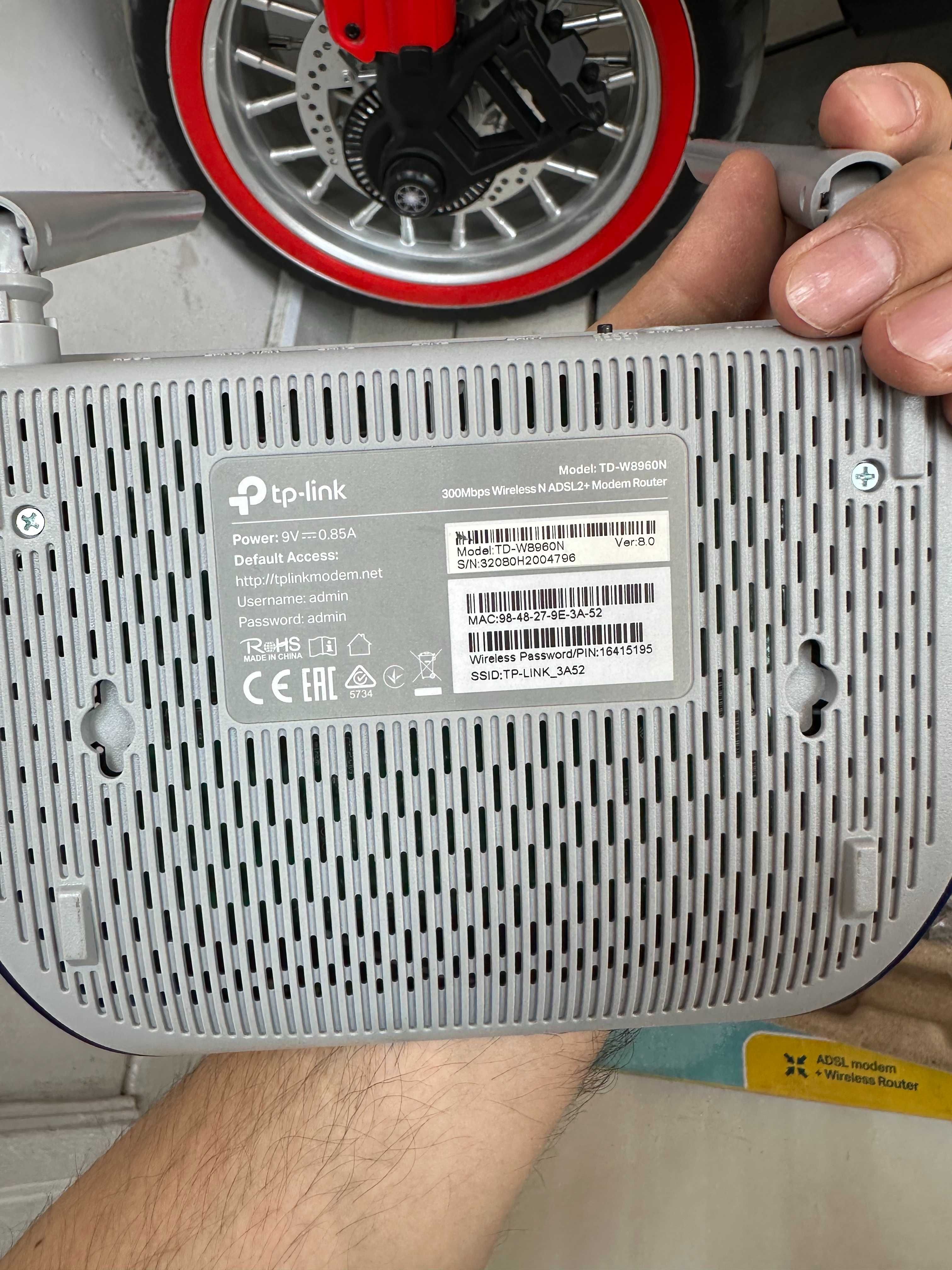ADSL Modem TD-W8960N Telefon liniyaga ulanadi WiFi Router Ruter