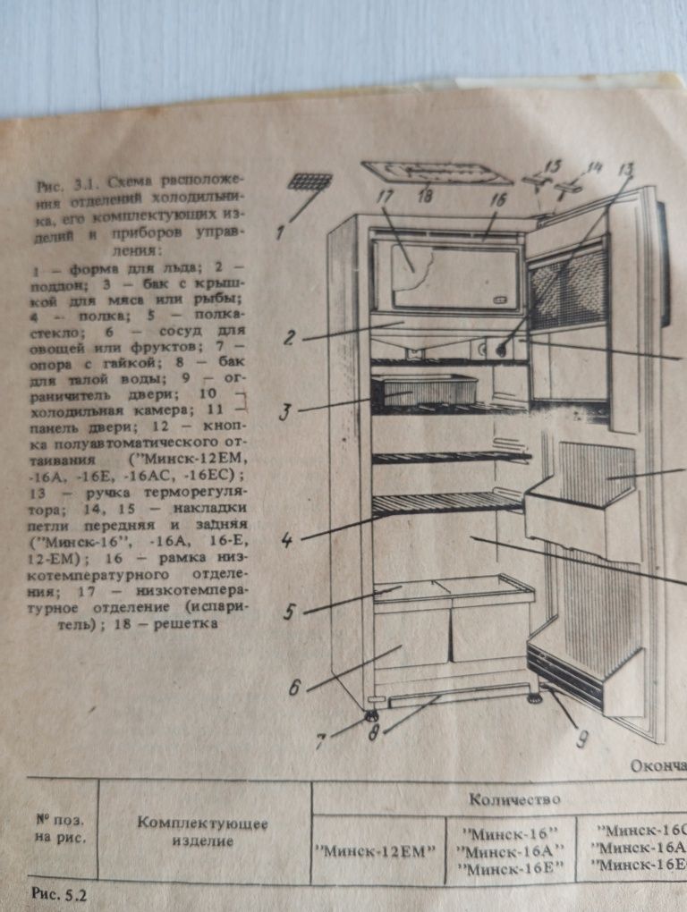 Холодильник Минск, 1988 года в рабочем состоянии