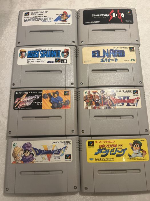 Consola Nintendo Super Famicom 8 casete jocuri