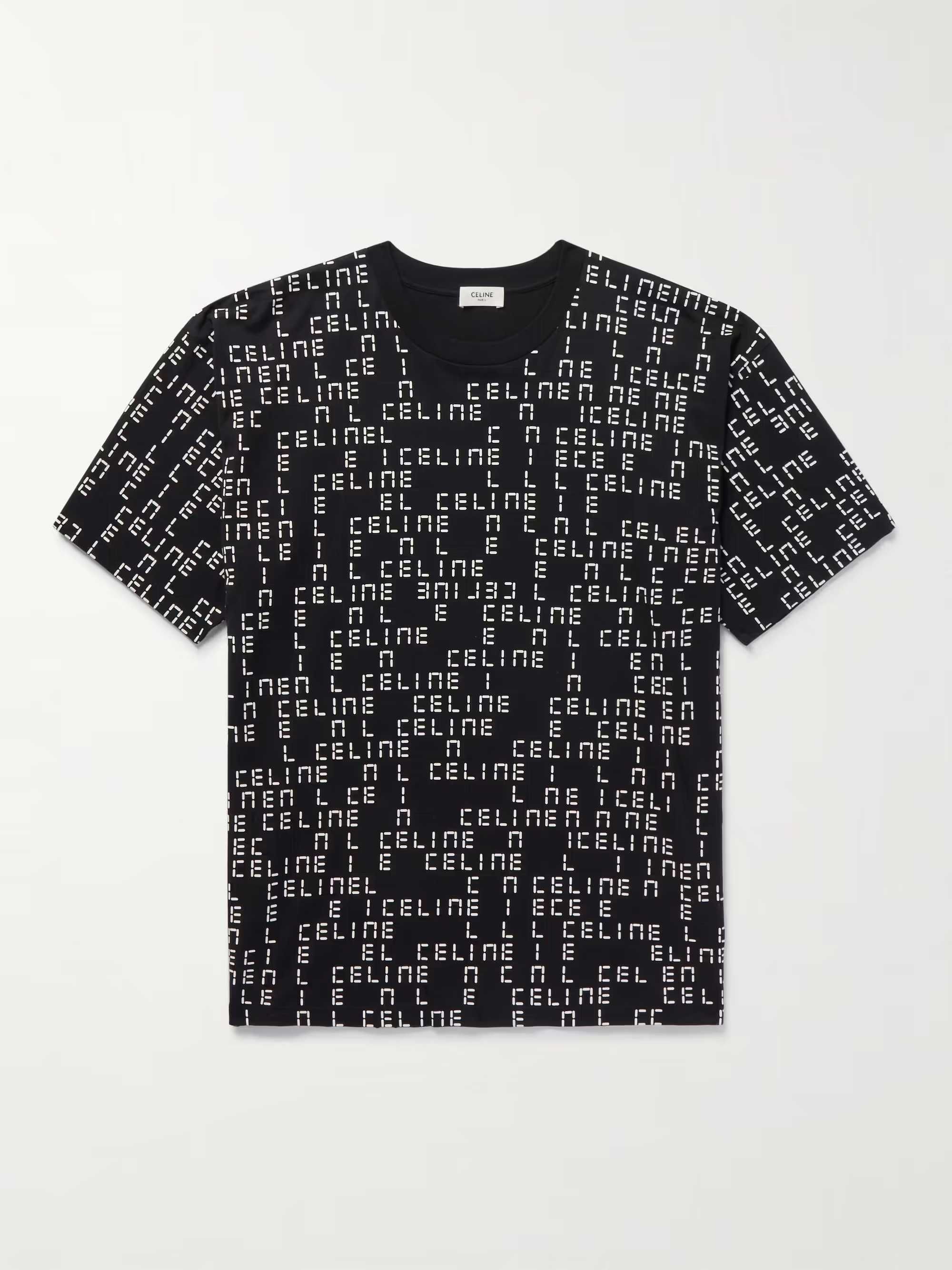 Black Monogram Digital Logo Print Мъжка Тениска size M и XL