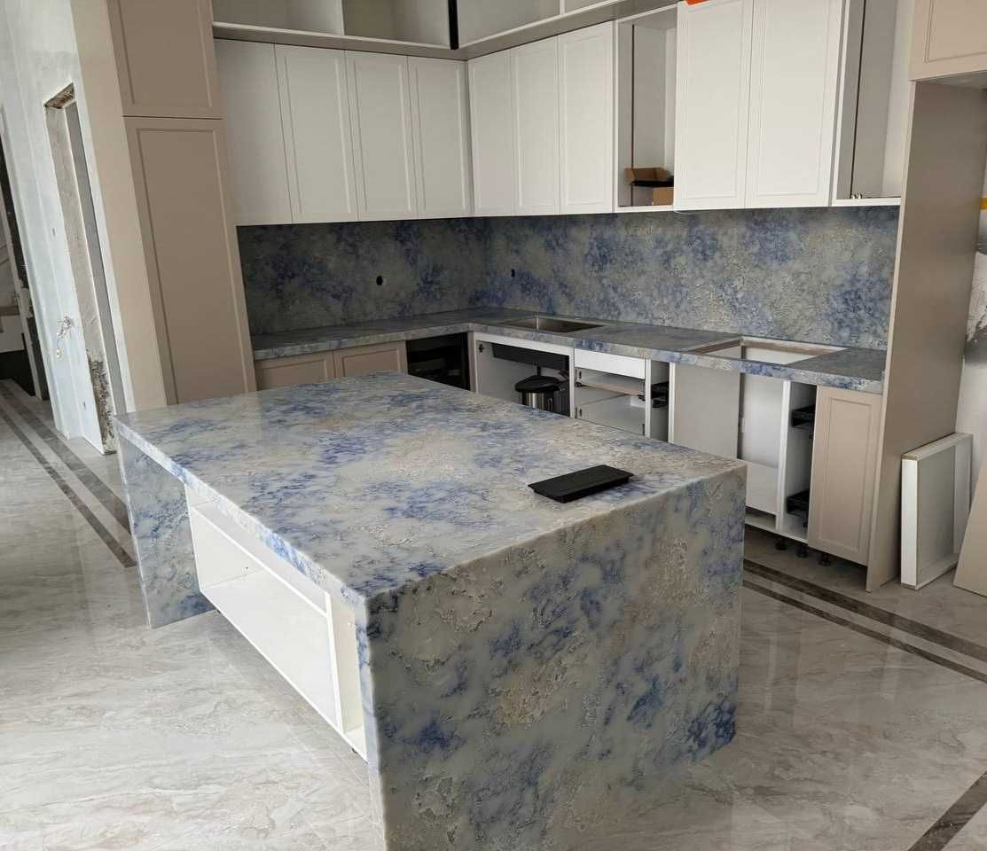 Столешница Искусственный камень для кухни - Кварц, Акрил, золотой ONYX
