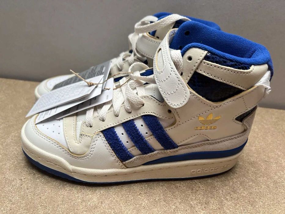 ADIDAS FORUM 84 HIGH HI - WHITE / BLUE / GOLD - FZ6300 чисто нови 44