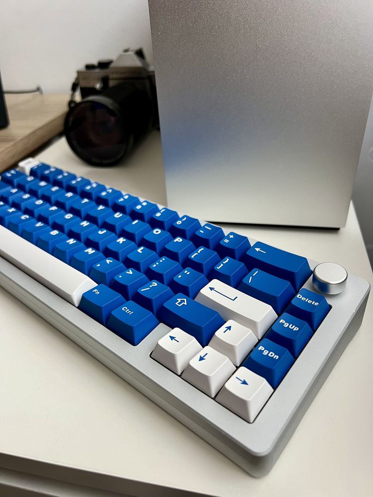 Tastatura custom Aluminiu, Gasket, GMK Classic Blue, Gateron G Pro V3