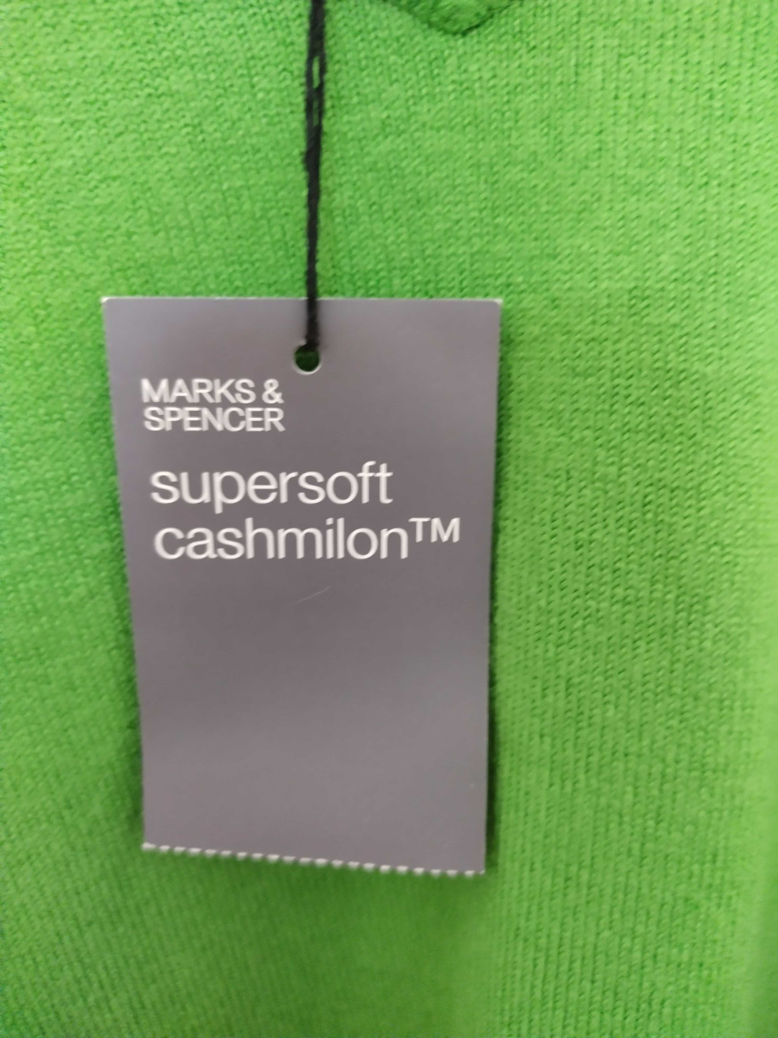 Нов тревисто зелен пуловер Marks and Spencer, размер L