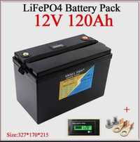 Тяговый аккумулятор 12.8V 120Ah Lifepo4 аккумуляторная батарея,