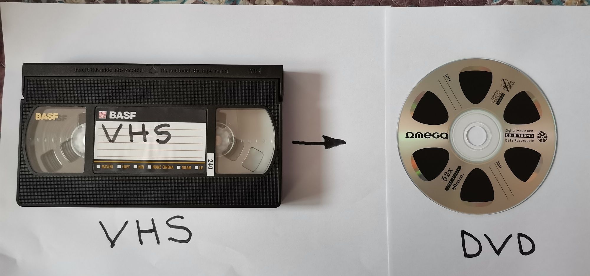 Copiez casete video. Pret 20 Lei o caseta vhs pe un dvd.  Sony,Jvc.