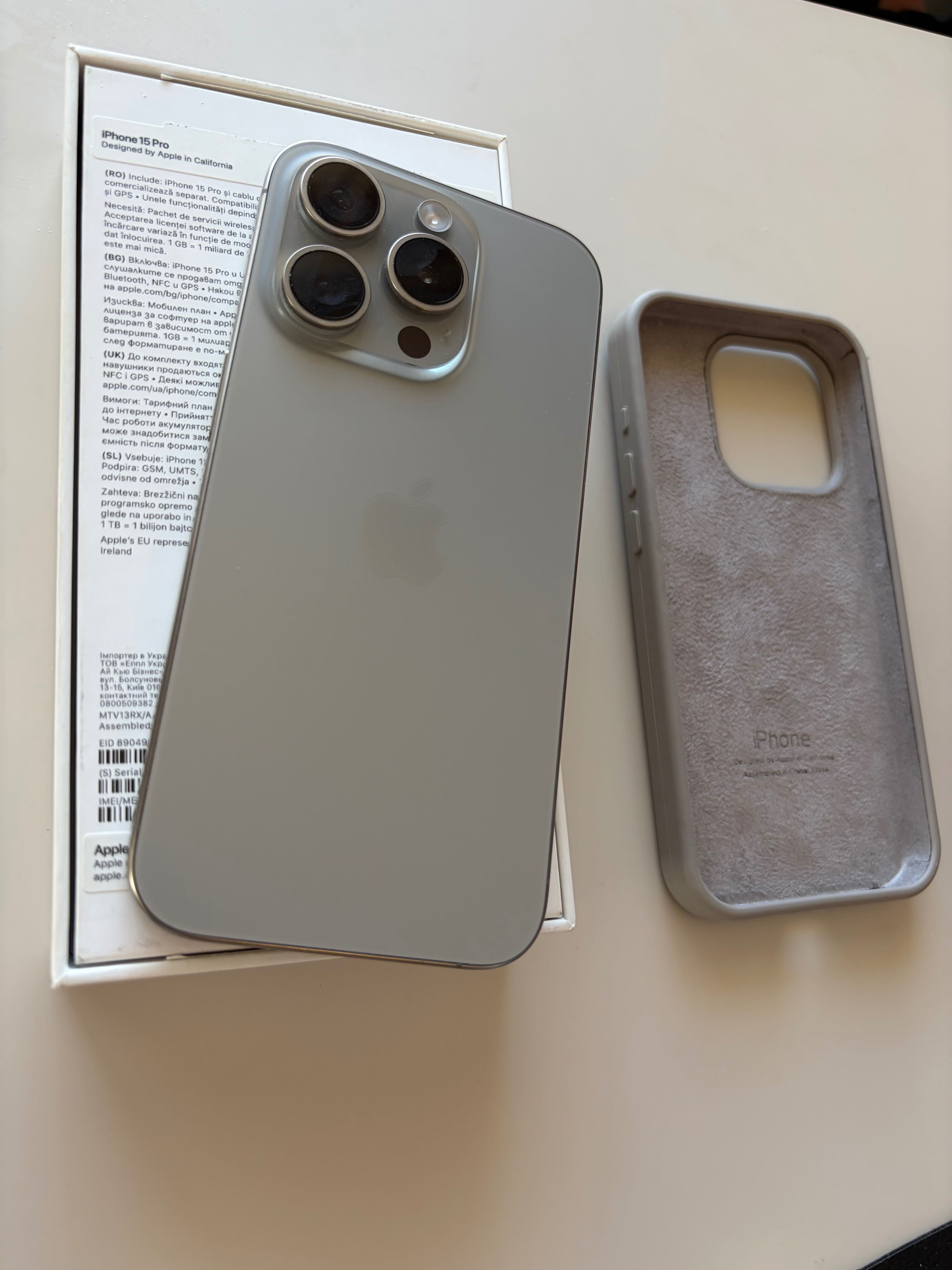 iPhone 15 Pro Titanium Grey 100% батерия
