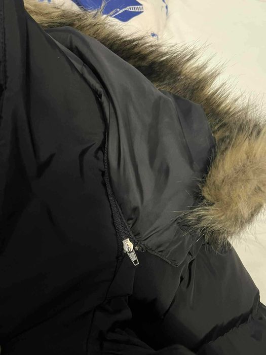 Geaca Iarna Puff cu Blanita si gluga detasabila neagra